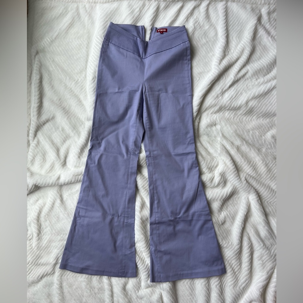 Staud lavender flare pants